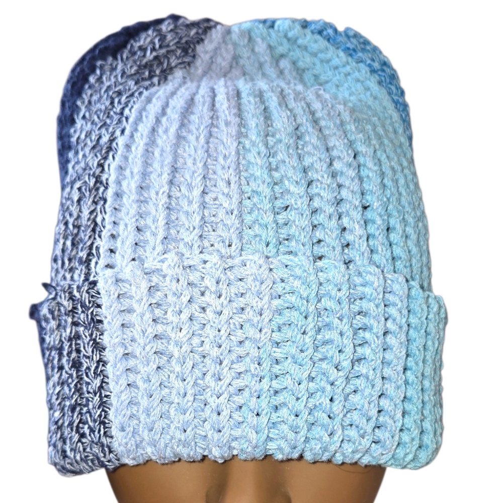 Bluey Stripe Knit-look 90s beanie, Handmade By Me, Hand Embroidery, Ask About Cu